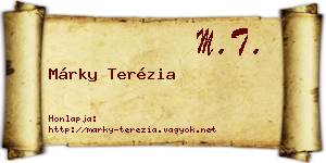 Márky Terézia névjegykártya